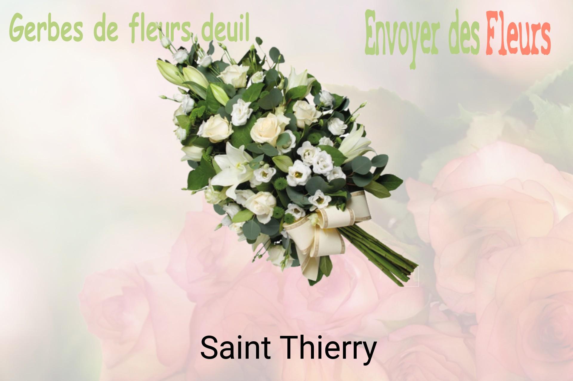 Gerbe de fleurs de deuil livrée à Saint-Thierry